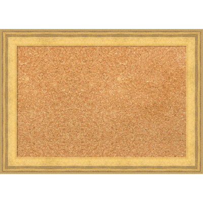 Panneau de liège Owen Gold Wood, tableau d'affichage en liège naturel, tableau d'organisation