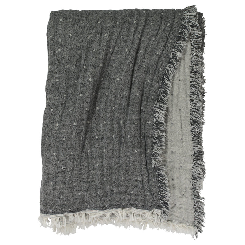 Jeté Cozi, Gris anthracite / gris chiné