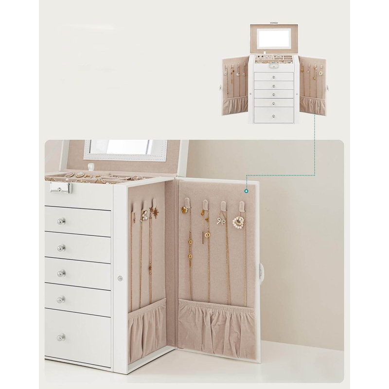 Jewelry Armoire, White