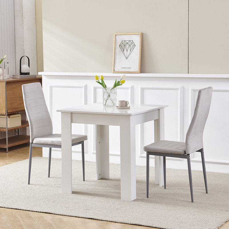 Dining Set, Grey Velvet Line Chairs#2