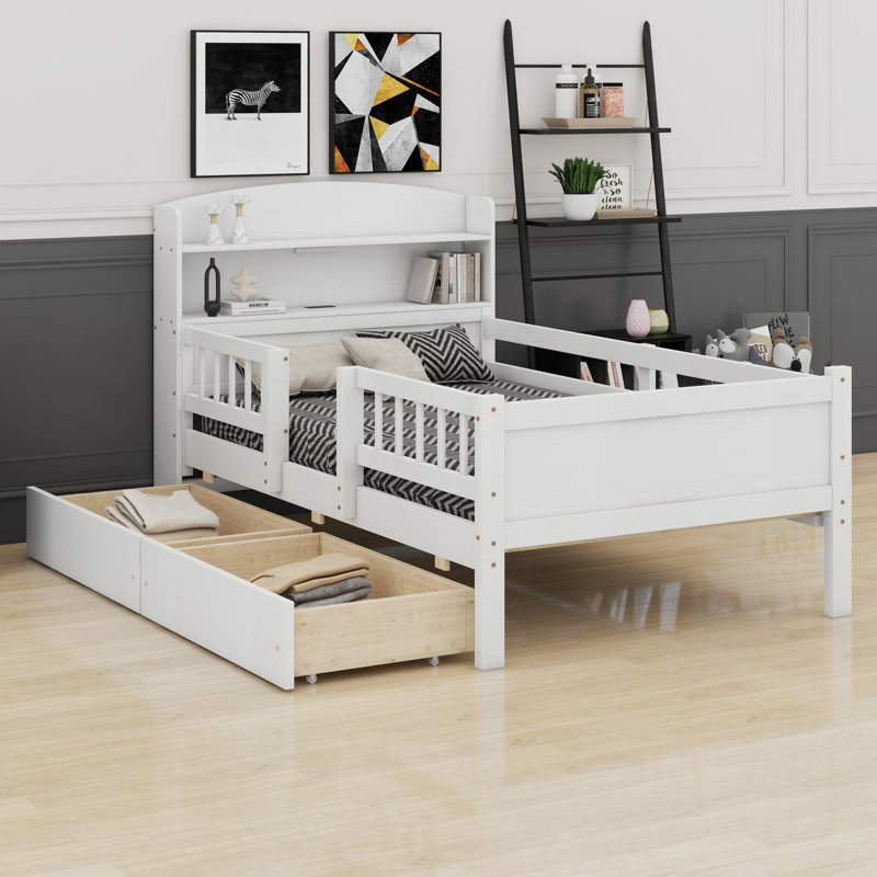 Platform Bed, White