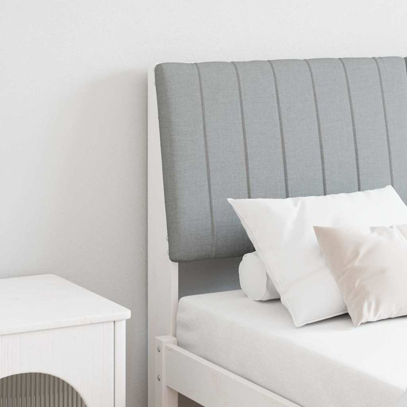 Solid Wood Headboard, EU Double - 140 x 200 cm, White, Light Grey