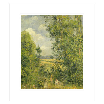 «A Rest in the Meadow» par Camille Pissarro, impression giclée sur cadre