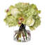 Hydrangea and Orchid Bouquet in Glass Cylinder Vase