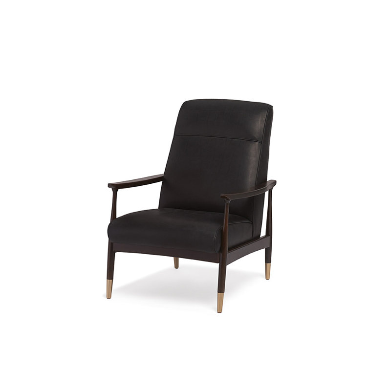 Draper Armchair, Ebony, Capri Brown