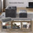 Boneless Modern Sofa With Removable Ottoman And Pillows-1564389737
