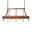 60" Long Steamboat 3 Light Pot Rack