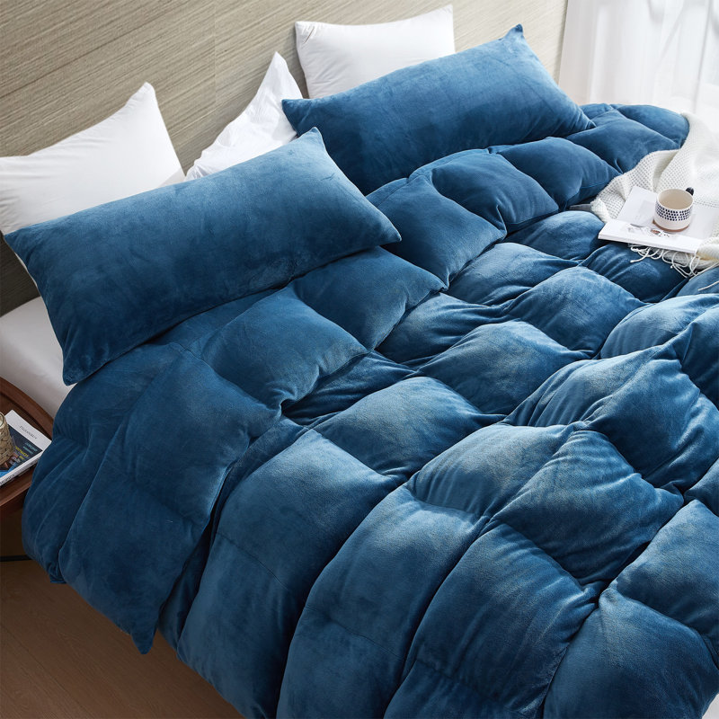 Thickest Comas Inducer Wow It's Thick Comforter Set, Blue, Queen Comforter + 2 Standard Shams