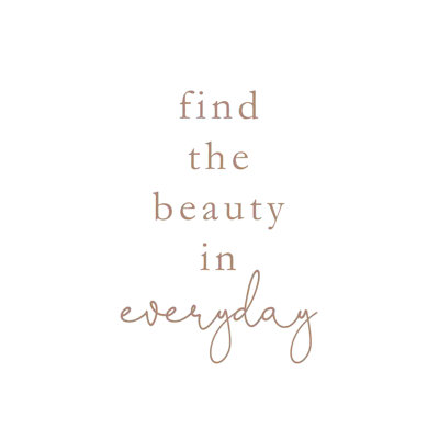 «Find the Beauty in Everyday», reproduction sur toile tendue