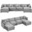 CloudHaven 130.7" U-Shaped Modular Sectional Sofa with 2 Movable Ottomans, 4-Seater Chenille Cloud Couch Set for Living Room, DIY Combination with High-Resiliency Memory Foam-1599235753