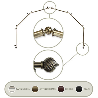 Tringle à rideaux simple ajustable avec baie vitrée de 0,81 po