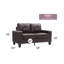 Fauteuil d'appoint en cuir PU brun foncé avec rangement, G464a-l, lit superposé en mousse G464a-l, rembourré,