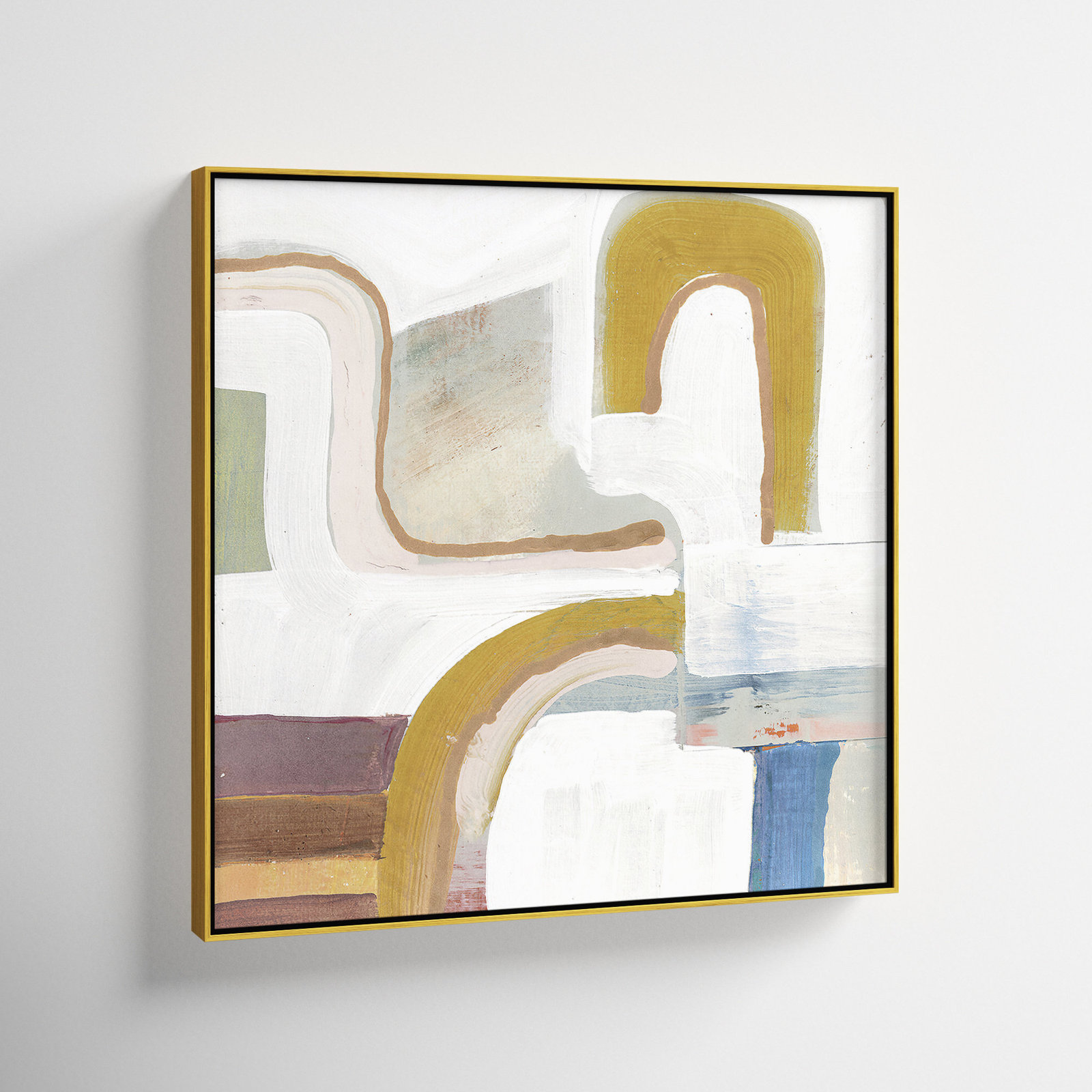 Copeland "Together Again I" Painting by Cartissi, 37.5" H x 37.5" W, Gold
