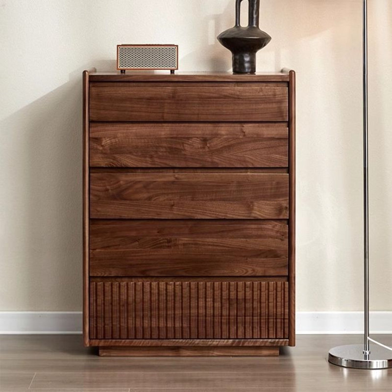 Commode d'appoint de sol en noyer