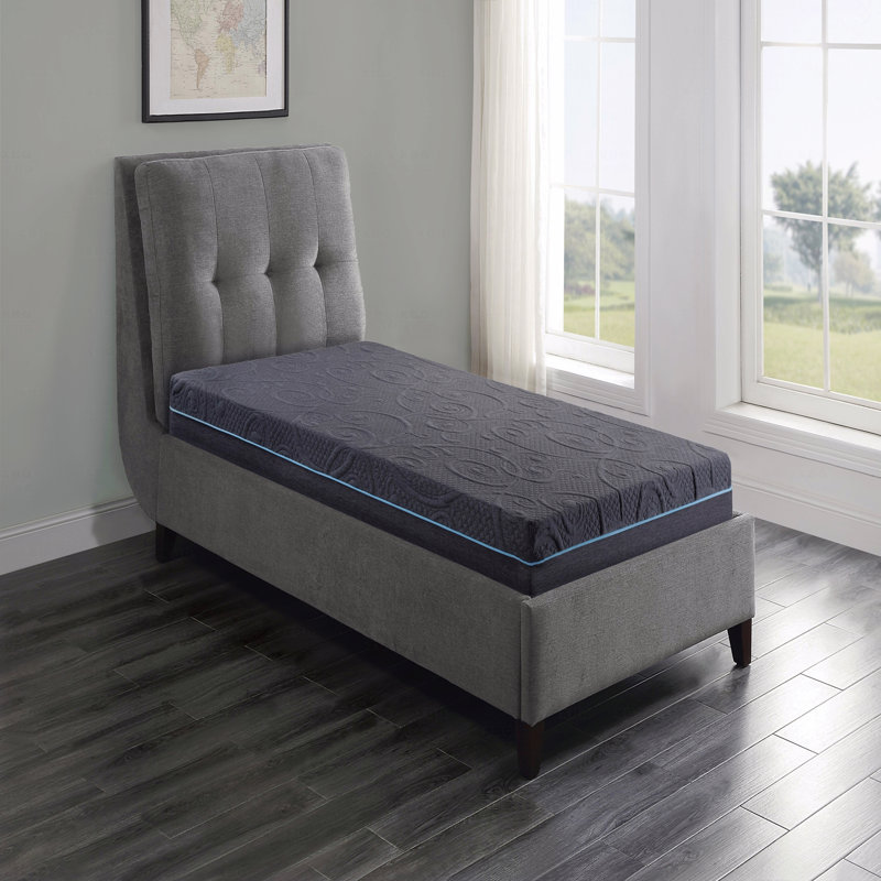 Matelas hybride en mousse viscoélastique imprégnée de gel, matelas dans une boîte, confort ferme, Lit simple, 8"