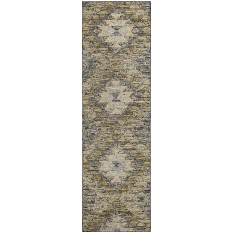 Premium Machine Washable Barry AMF1226 Global Rug, Runner 2'3" x 7'6"