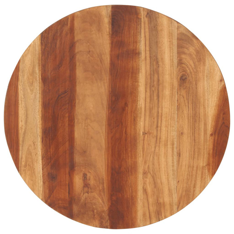  Table Top Solid Wood Acacia Round 0.59"-0.63" 27.6"