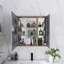 Armoire à pharmacie murale avec miroir et tablettes réglables en verre l 29,6 po x H 27,6 po