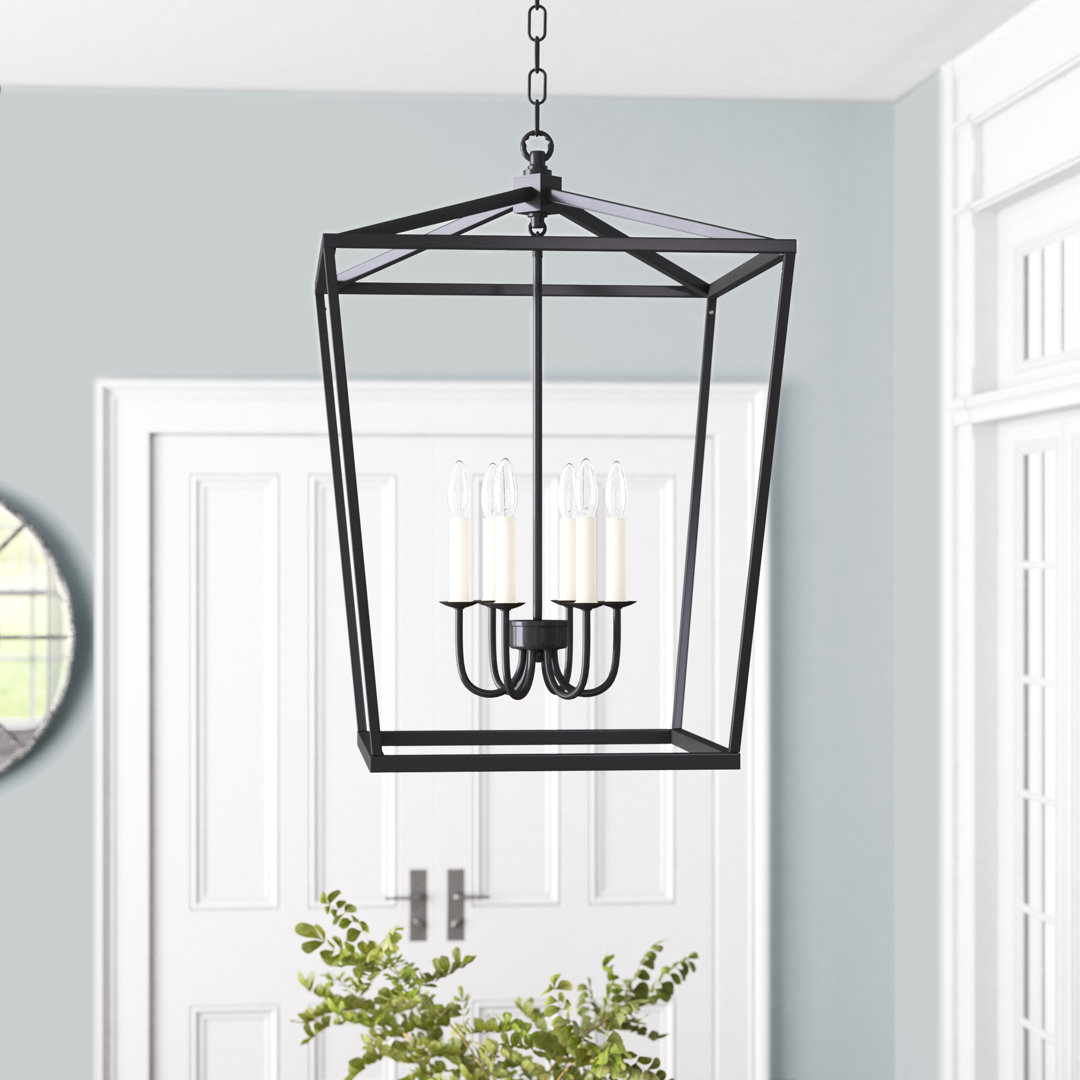 Myler 6 - Light Lantern Geometric Chandelier Laurel Foundry Modern Farmhouse® 