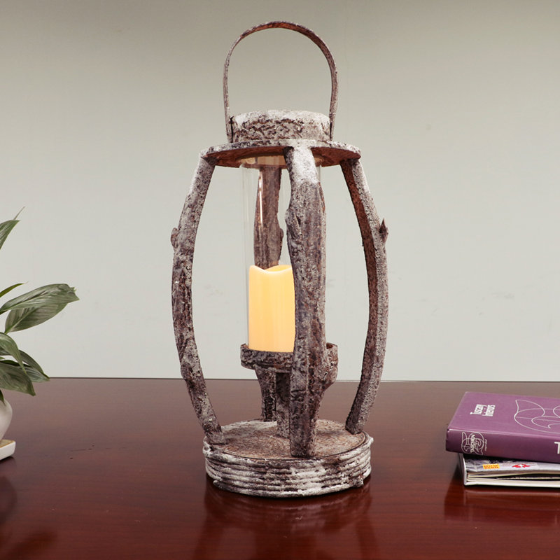 22'' H Tabletop Lantern with Candle Included
