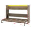 Lit escamotable simple TG, lit escamotable en bois avec bureau, lumière DEL et station de charge USB-393662052