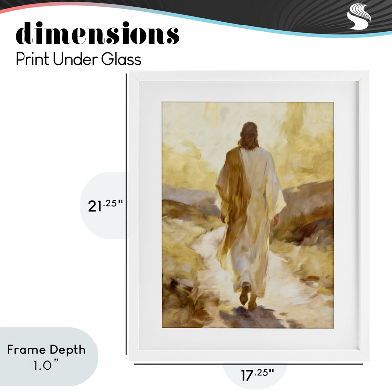 «Walk By Faith Sunset», reproduction encadrée sous verre, conception de Kim Allen, 21 x 17