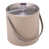 Taupe / chrome brossé