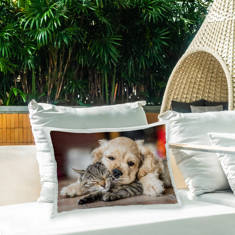 Housse et insert de coussin rectangulaire intérieur / extérieur en polyester par Peter Cech