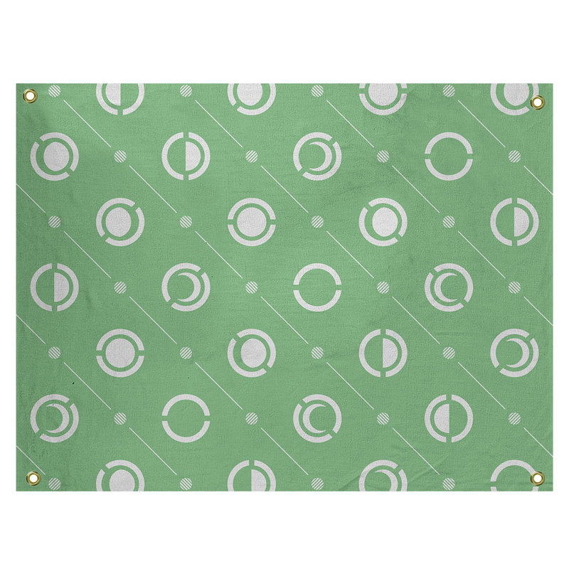 Tapisserie, H 59 po x l 80 po, Menthe/blanc