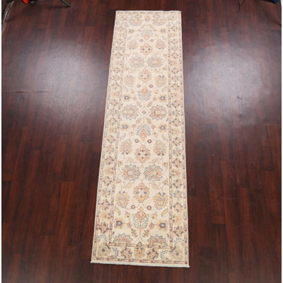 Johnaven One-of-a-Kind 2'8" X 9'8" New Age Runner Wool Area Rug in Beige