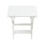 Mobilier d'extérieur pliable Hips, 2 chaises et table rectangulaire blanche pour espaces élégants de type bistro avec intérieur et