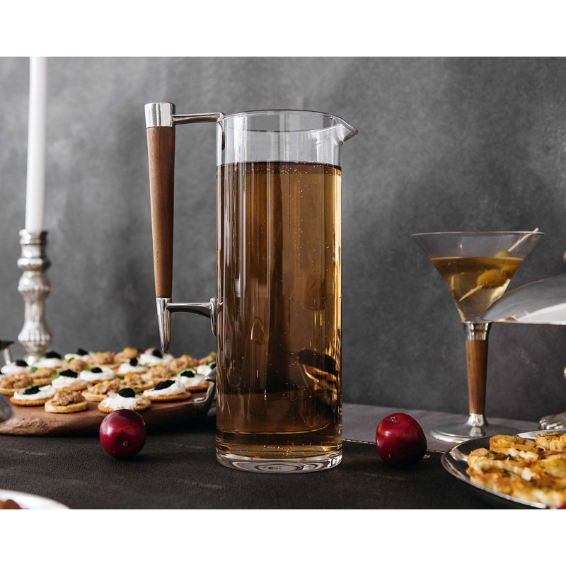 Tribeca Glass Martini Pitcher with Wood Handle