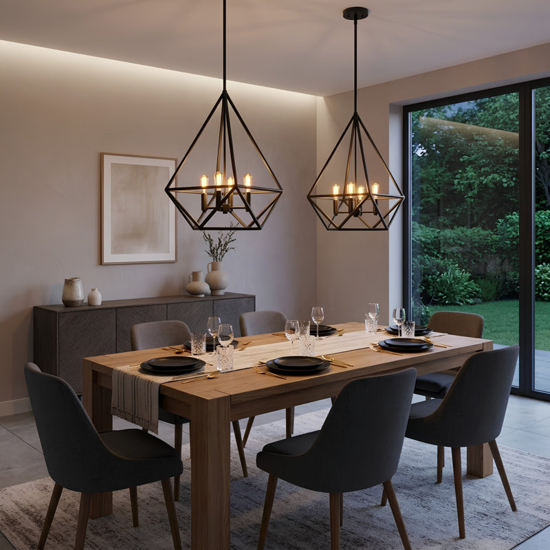 Bogata 4 - Light Matte Black Unique/Statement Pendant