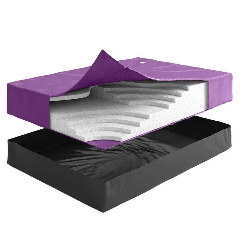 Matelas pour lit d'eau rigide sans ondulation 99% avec support avancé pour la réduction des mouvements et le soulagement de la pression, cadre non inclus, grand