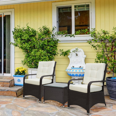 Alessia 2 - Person Patio Dining Set with Rectangular Table , Cushions Included