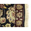 Tapis de couloir oriental noir traditionnel surdimensionné à motif floral Agra Jaipur