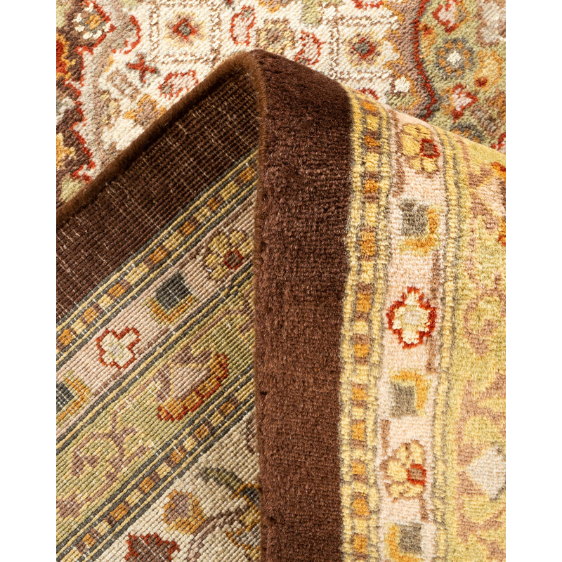 Himmet One-of-a-Kind 8'2" X 10'2" 2010s Wool Area Rug in Brown