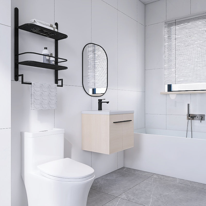 24'' Single Bathroom Vanity with Resin Top