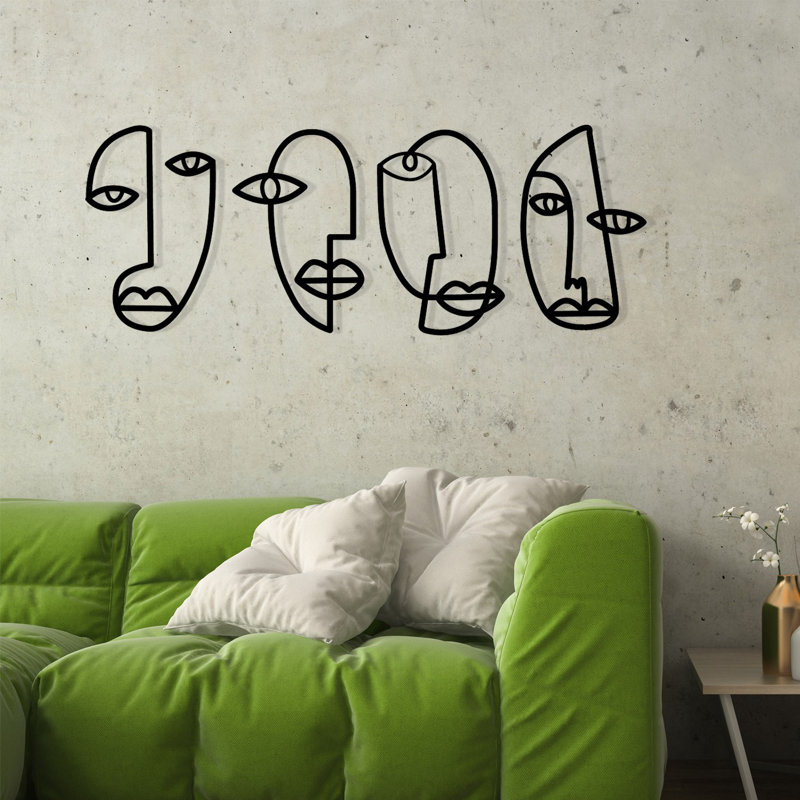 Elegant Black Metal Wall Accessory, 52.4 x 18.1 inches | 100% Metal Construction, Thickness: 0.05 inches | Perfect for Home Décor, Modern Design, Durable & Stylish Accent for Any Room