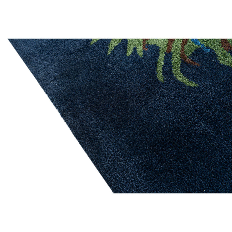 Tapis bleu marine Mullan