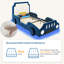 3ft Single Racing Car Bed with LED & Guard Rails,Velvet Kids Bed Frame with Side Protection, 90x190c-611894217