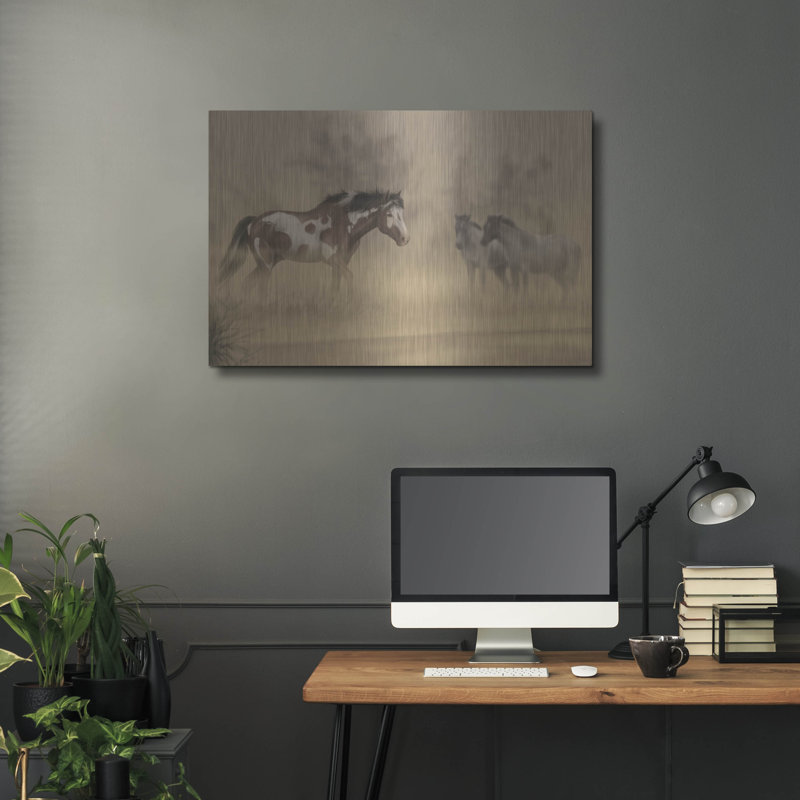 Art mural en métal Winston Porter «Misty River 2» par Gordon Semmens, H 24 po x l 36 po
