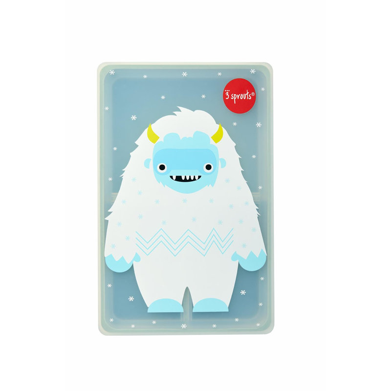 3 boîtes à bento en silicone pour enfants - Contenant de rangement pour aliments - Yéti