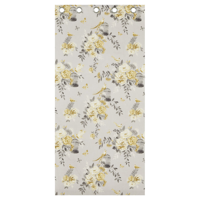 Cotton Blend Single Curtain Panel