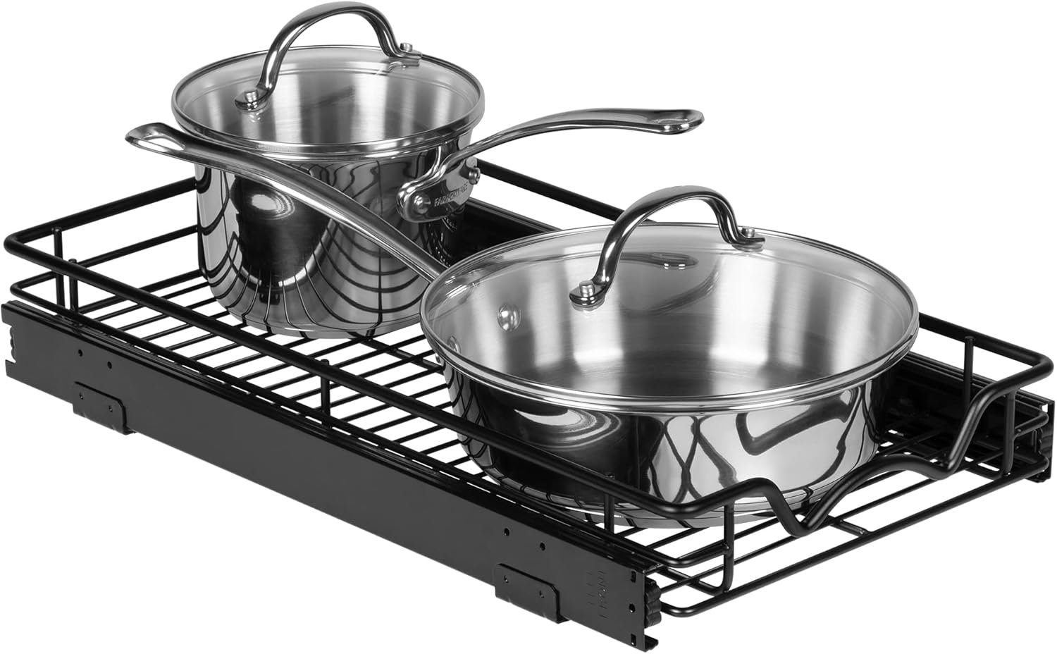 Rebrilliant Black Pull Out Organizer With Heavy Duty Metal And