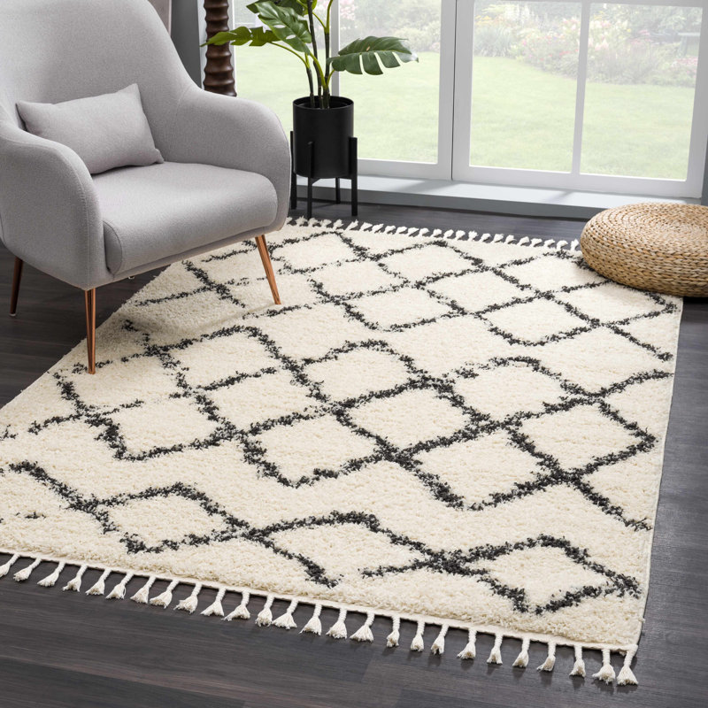 Tapis beige Adeife, Rectangle 6 pi 7 po x 9 pi