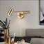  Applique murale moderne à bras articulé doré moderne, lampe murale réglable en métal avec douille E26, lampe de lecture contemporaine pour chambre à coucher, salon, bureau et bureau