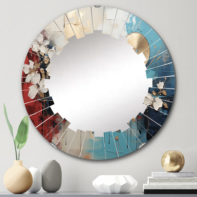 Salonique - Modern Wall Mirror Round, 24 po x 24 po