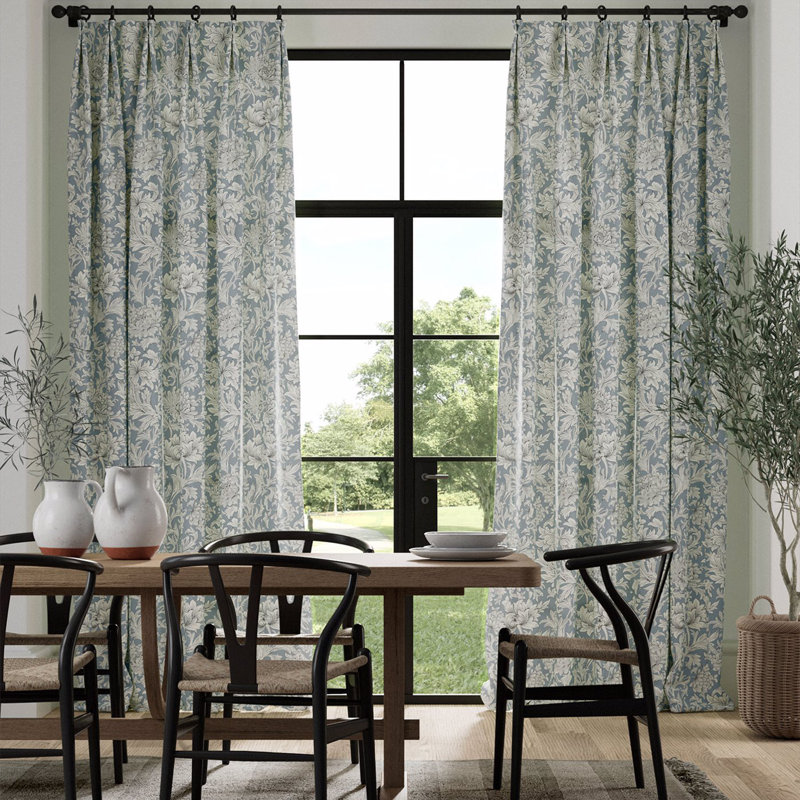 Chrysanthemum Toile Fabric, Slate