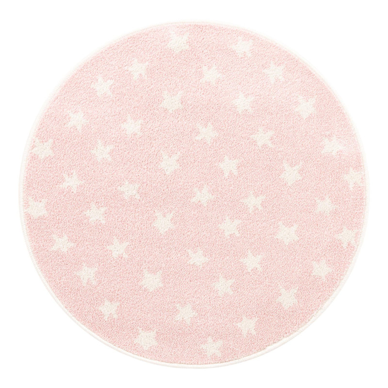 Whimsy Kids Geometric Polypropylene Plastic Rug, Round 3'3"